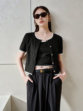 Women's Tweed-Style Jacquard Cami & T-Shirt Set